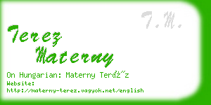 terez materny business card